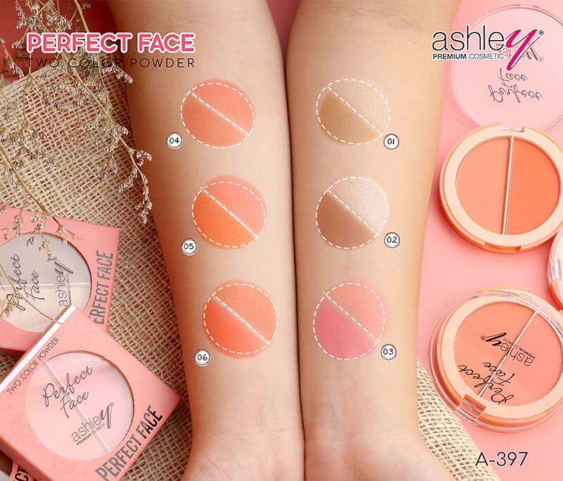 Ashley,Ashley Perfect Face,Perfect Face,Perfect Face Brush,ไฮไลท์,คอนทัวร์,เพอร์เฟค เฟซ บลัช,บลัชออน